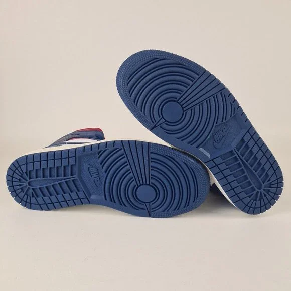 Nike Air Jordan 1 Mid Blue Red Women's Basketball Sneakers - Picture 8 of 12